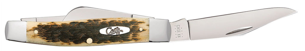 Smooth Jigged Amber Bone Stockman Knife X289162