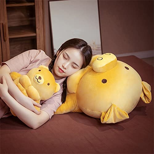 Cartoon Muscle Bear Plush Teddy Bear Large Doll, 27.5 inch D758