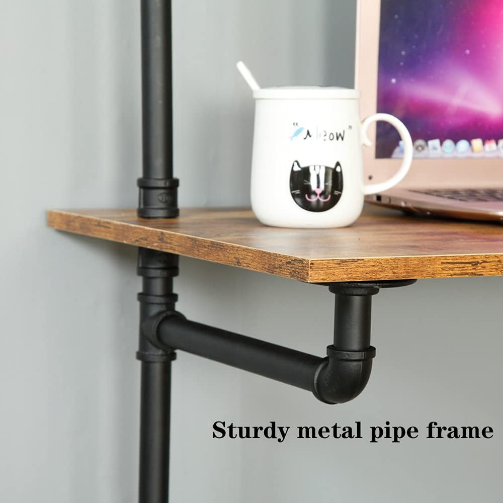 Wall Mount Desk with Shelves K2806