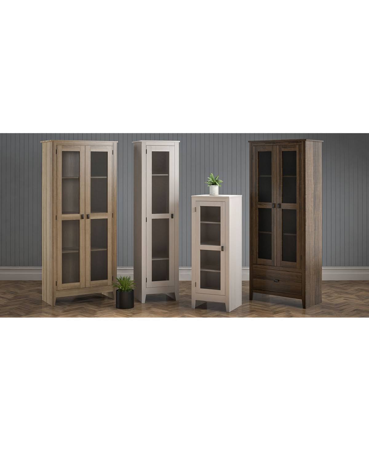 Brown Oak Storage Cabinet Y653914