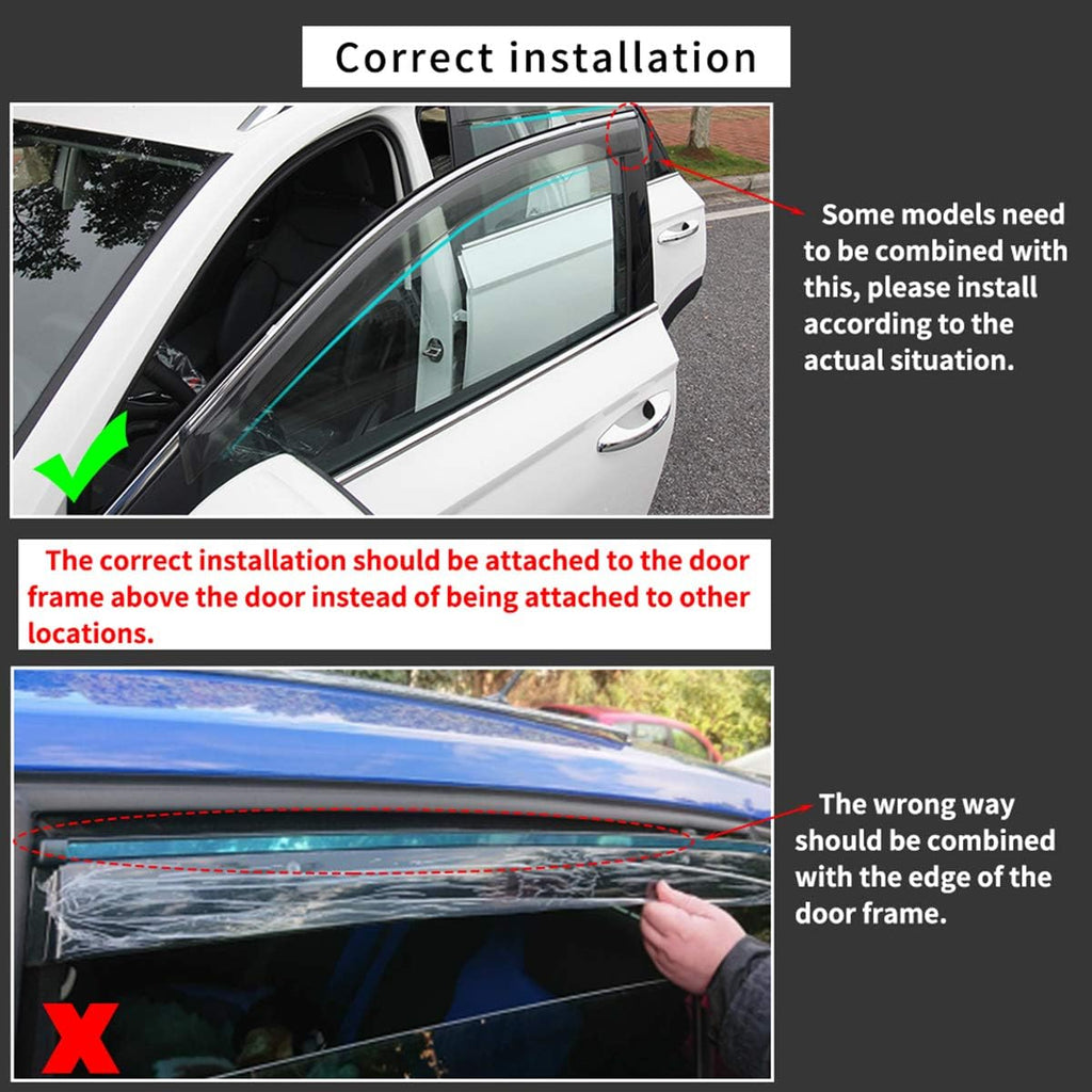 Smoke Side Window Deflectors for A3 Hatchback 2010-2013 A795953