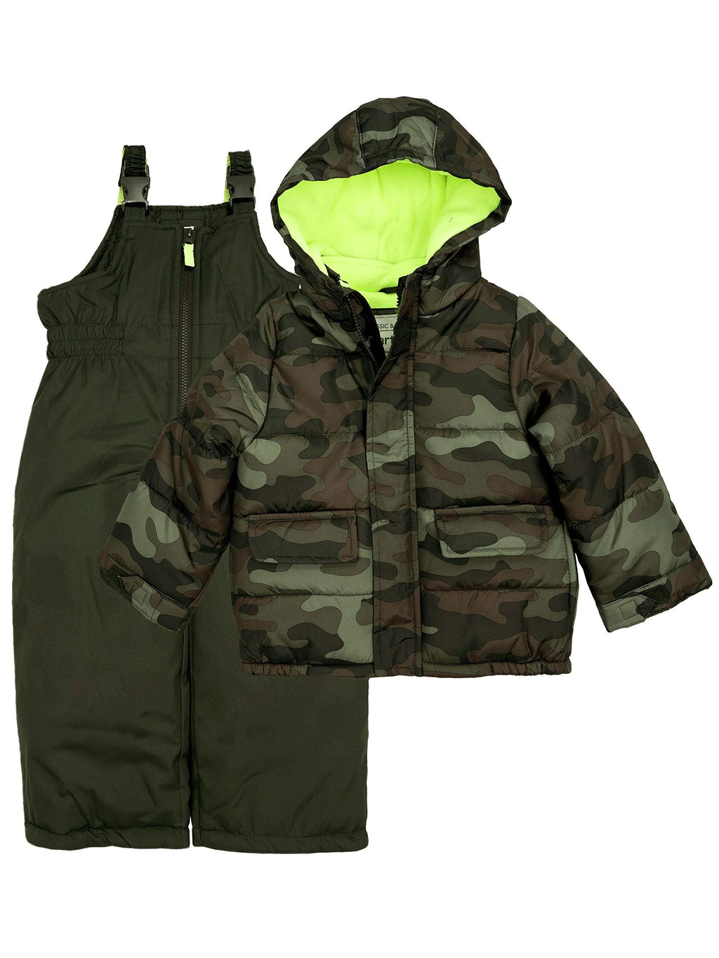 Camouflage 2-Piece Snowsuit - Olive, 7 S835367