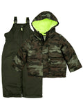 Camouflage 2-Piece Snowsuit - Olive, 7 S835367