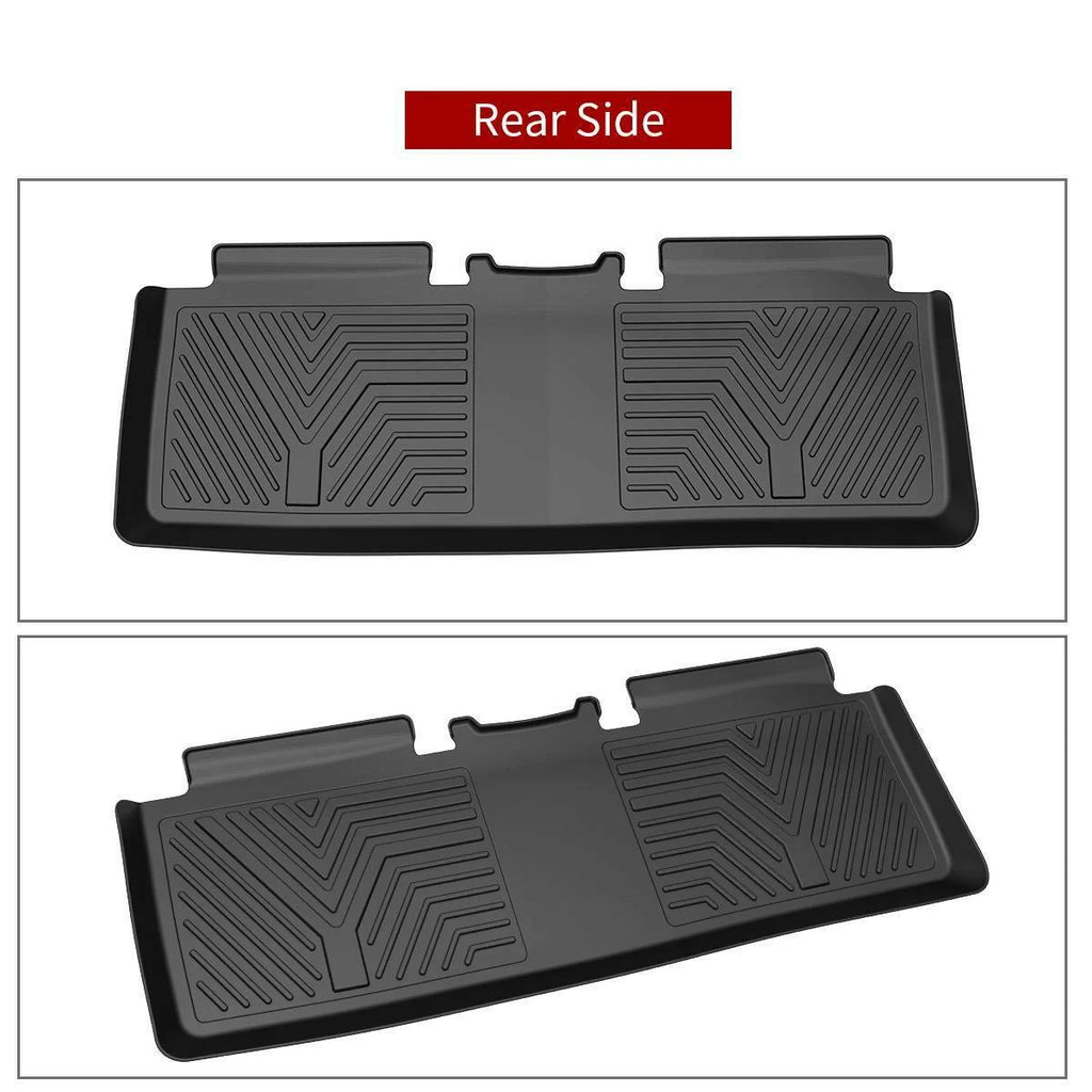 Black All-Weather TPE Rubber Floor Mats Set for Tesla S Model K328
