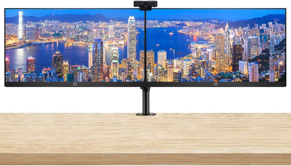 21.5 Inch FHD IPS Anti-Glare Monitor 2-Pack Bundle with Webcam and Dual Monitor Stand O785314