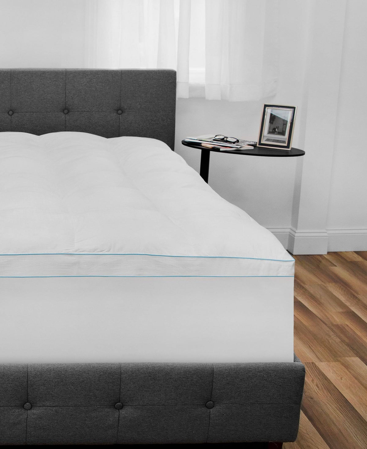 White Full Fiberbed with Cooling Gel Beads O6462