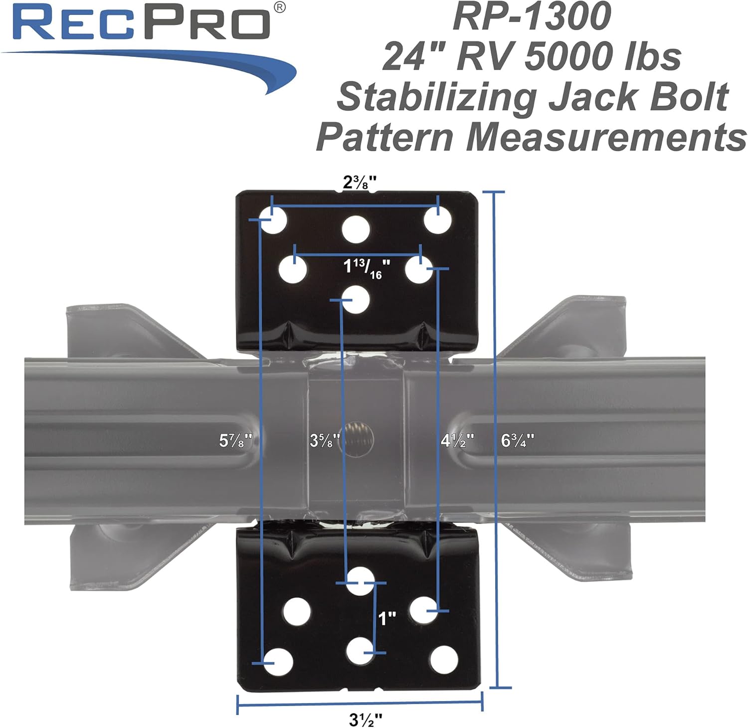 RV Scissor Jack 5000 LB Capacity 24" 4-Pack M5963