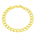 10k Yellow Gold 8mm Cuban Link Chain Bracelet X6676