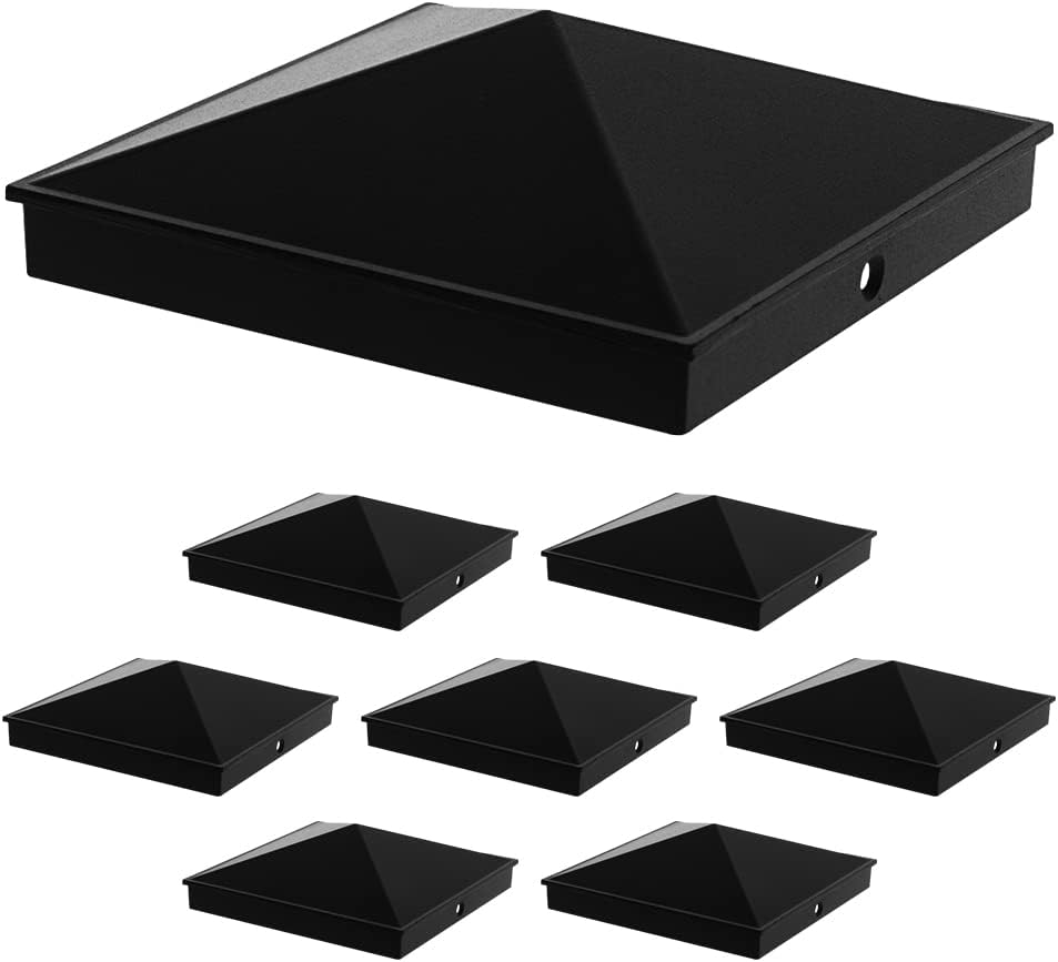 4x4 Aluminum Pyramid Post Cap Cover (Brown, 8 Pack) T92355