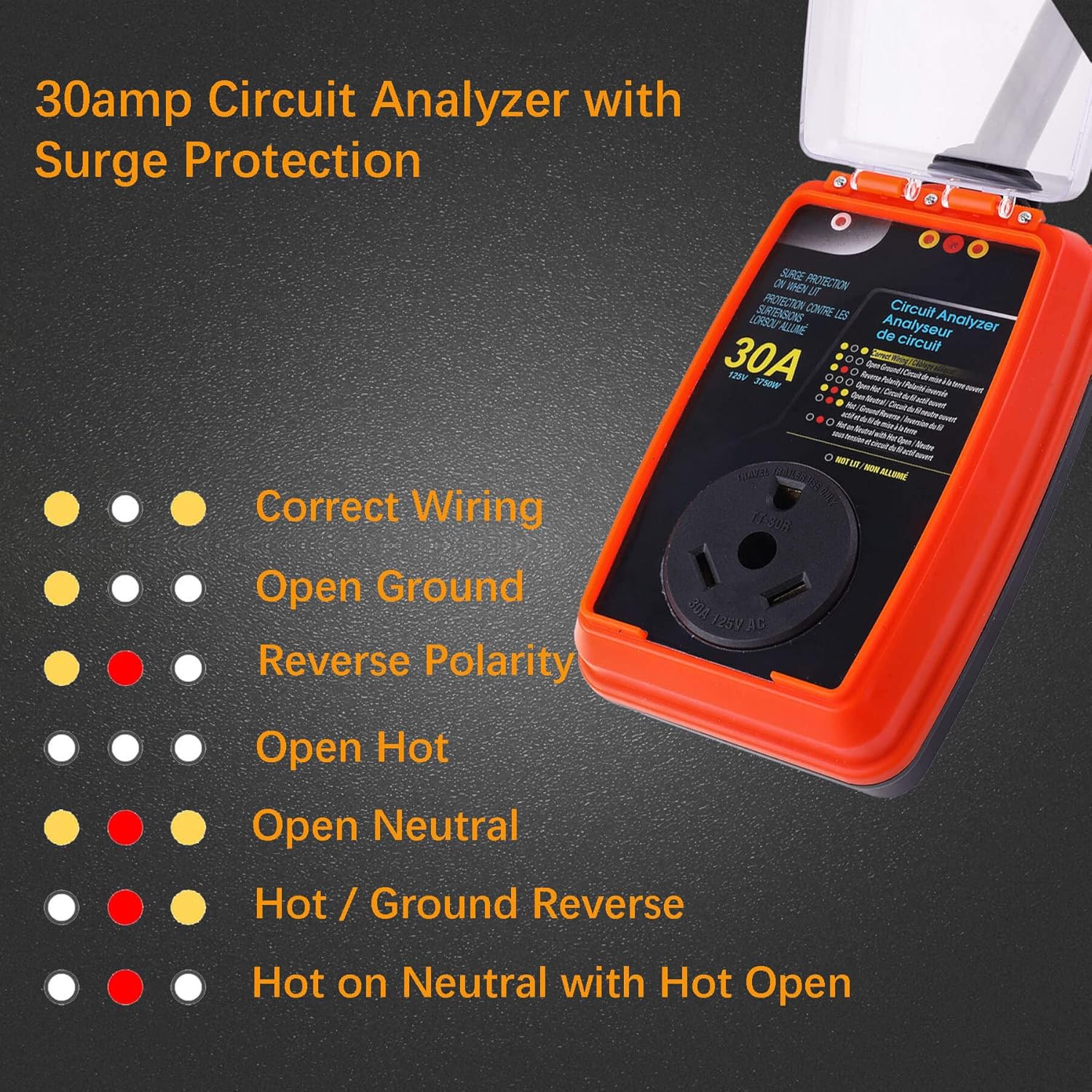 30 Amp Surge Protector with Waterproof Cover E521