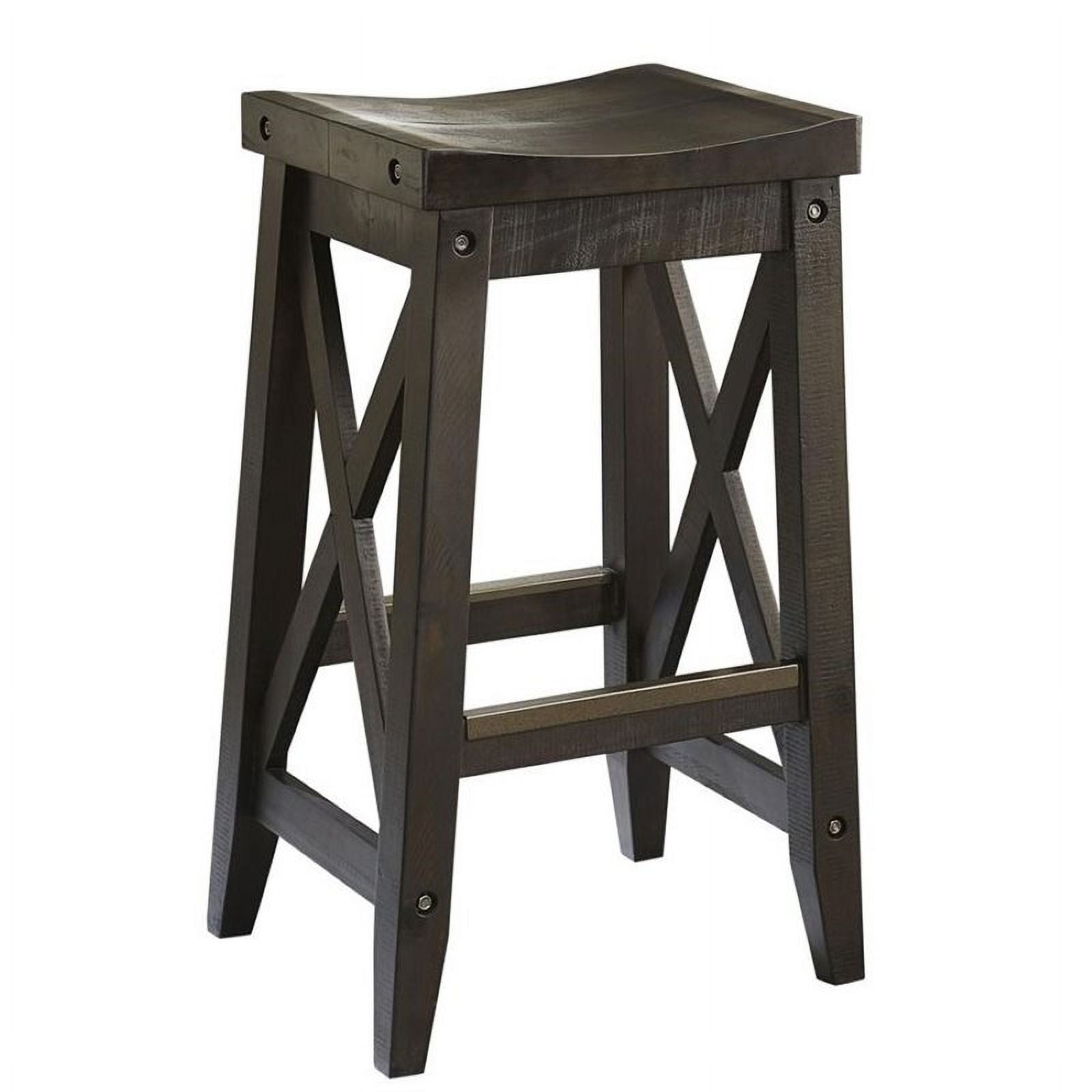 2 Piece Solid Wood Bar Stool Set M164