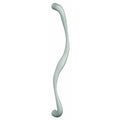 Left Hand Curved Door Pull, Satin Stainless Steel M1968