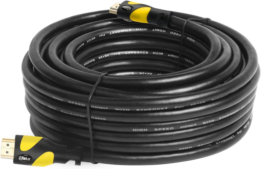 HDMI Cable 100 Feet Red HDMI 2.0V with Built-in Signal Booster 1 Pack H1775