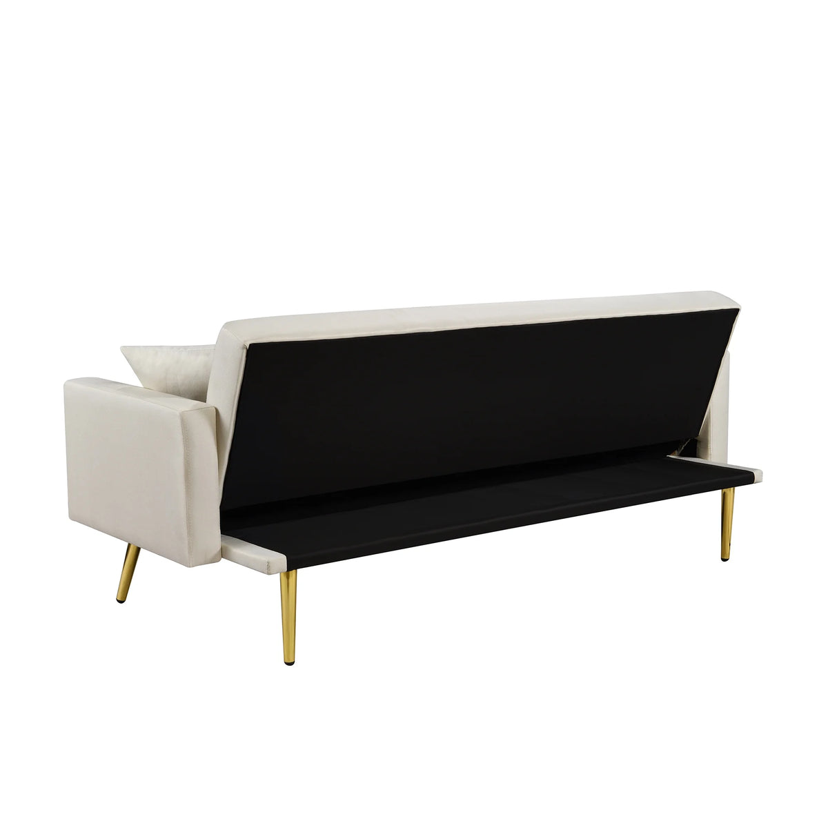 Convertible Fabric Folding Futon Sofa Bed J445