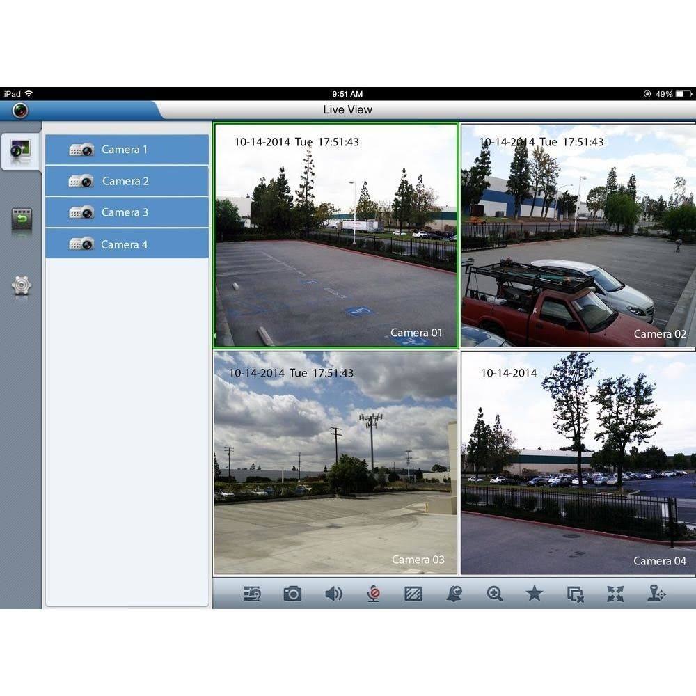 6 HD 720p Security Camera System, 8 Channel CCTV B97398