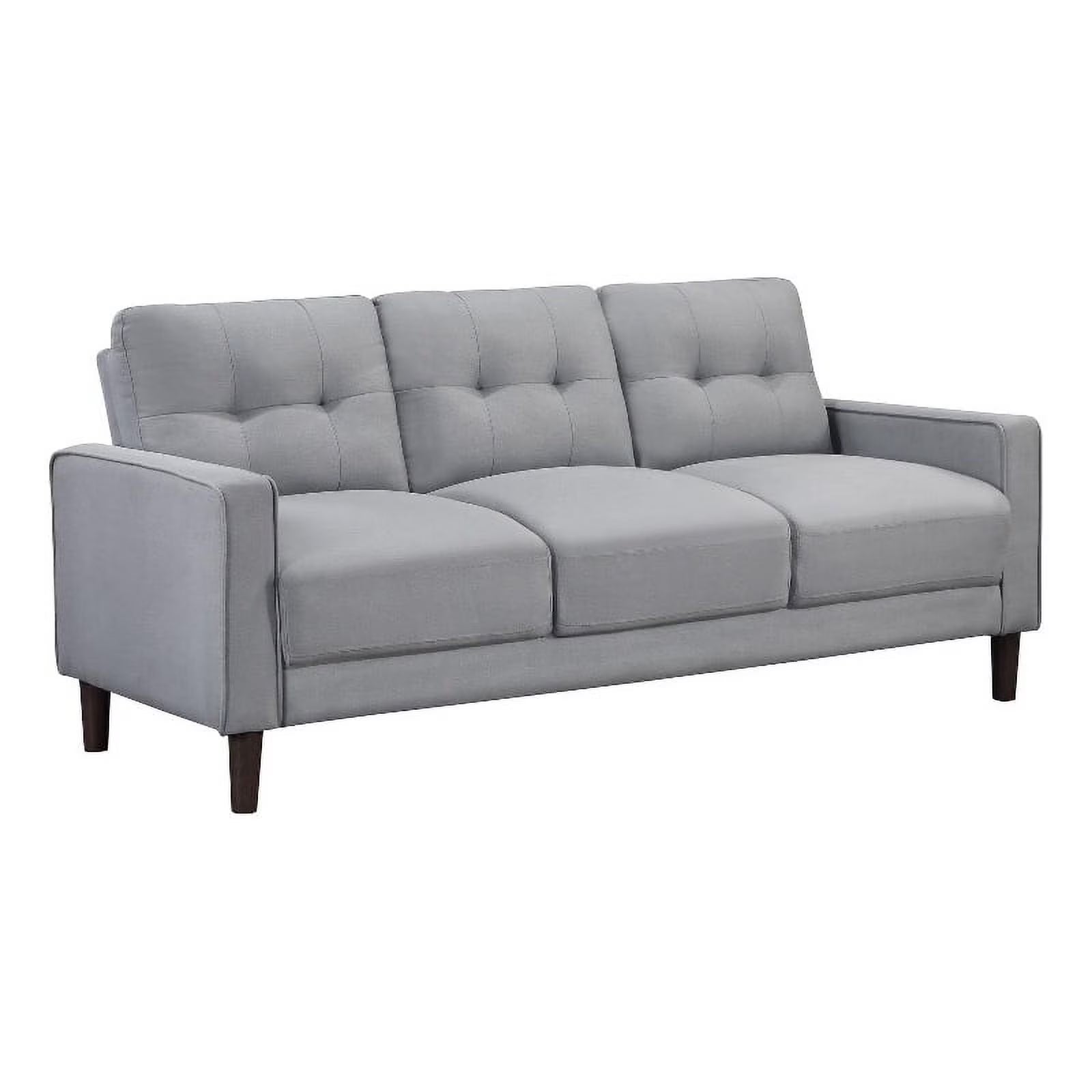 Gray Upholstered Fabric Sofa with Track Arms Q213397