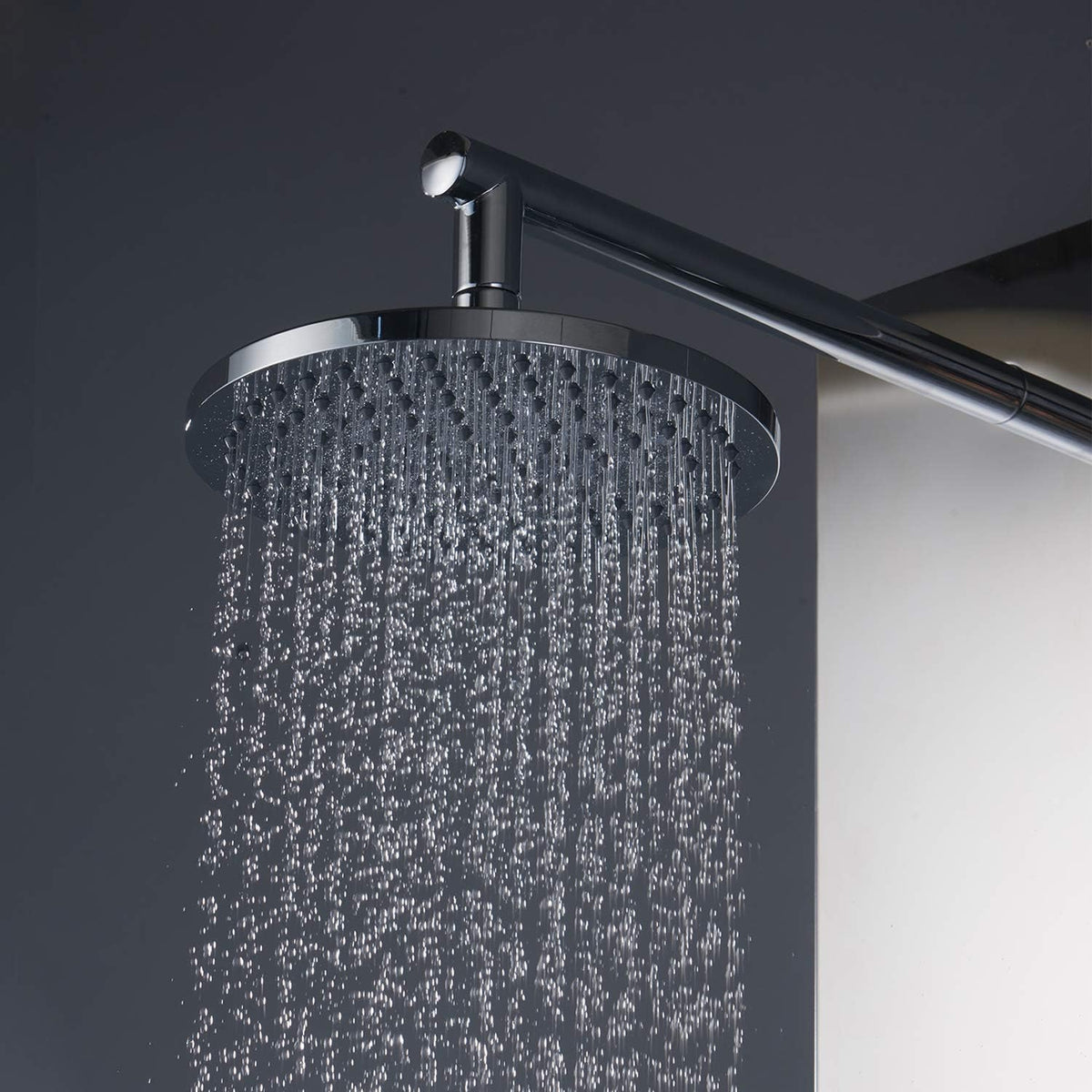 #304 Stainless Steel Shower Panel with LED Temperature Display and 6 Nozzles Q368