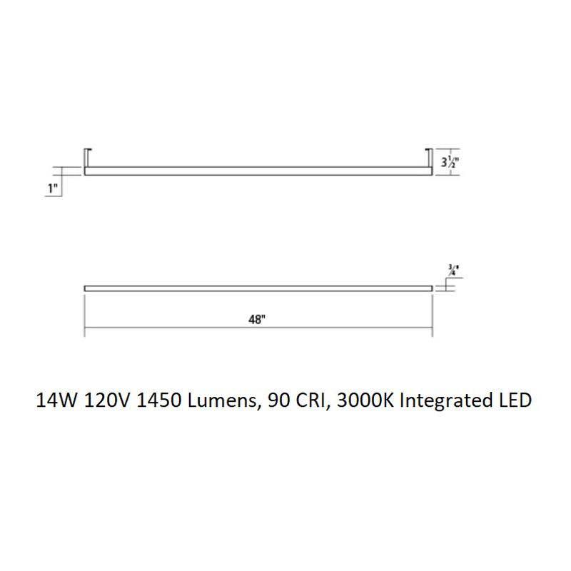 Satin White LED Indirect Wall Bar E563881