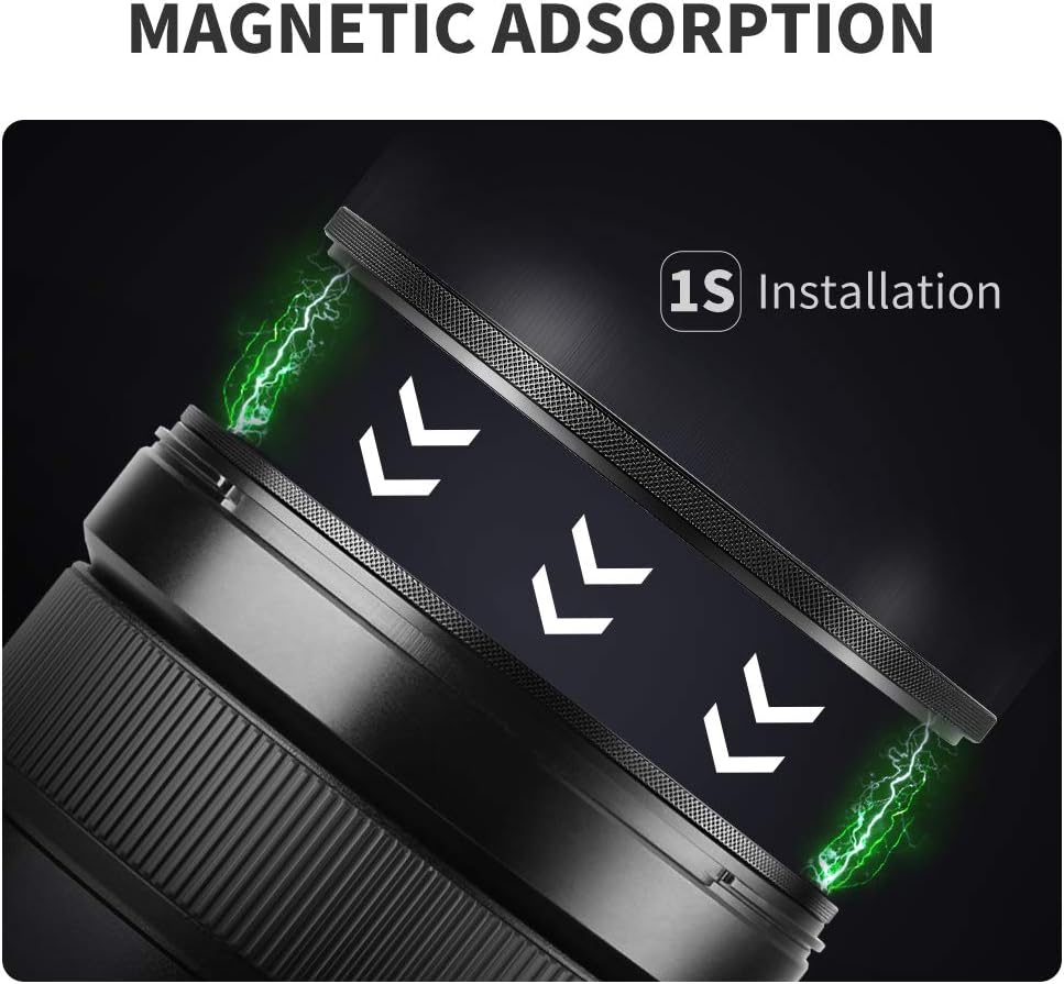 77mm Magnetic Lens Filter Kit with MCUV CPL ND1000 Magnetic Adapter Ring V2634