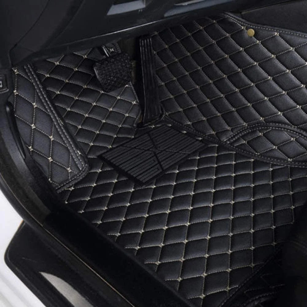 Waterproof Car Floor Mats (Black Beige) F346