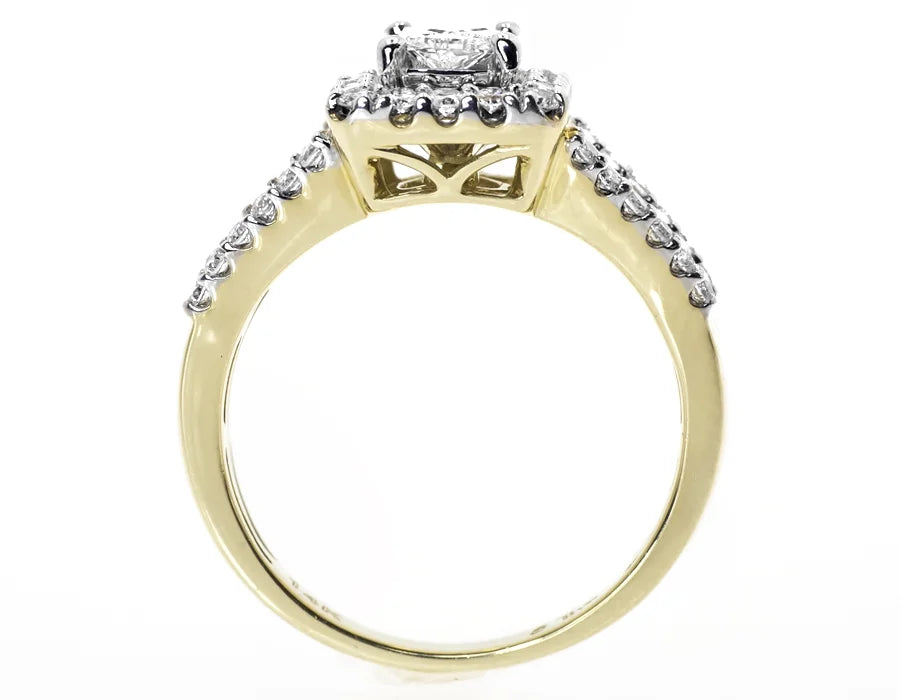 Emerald Cut Solitaire Diamond Engagement Ring (0.97 ct) D375