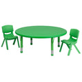 Green 3-Piece Table and Chair Set G6362
