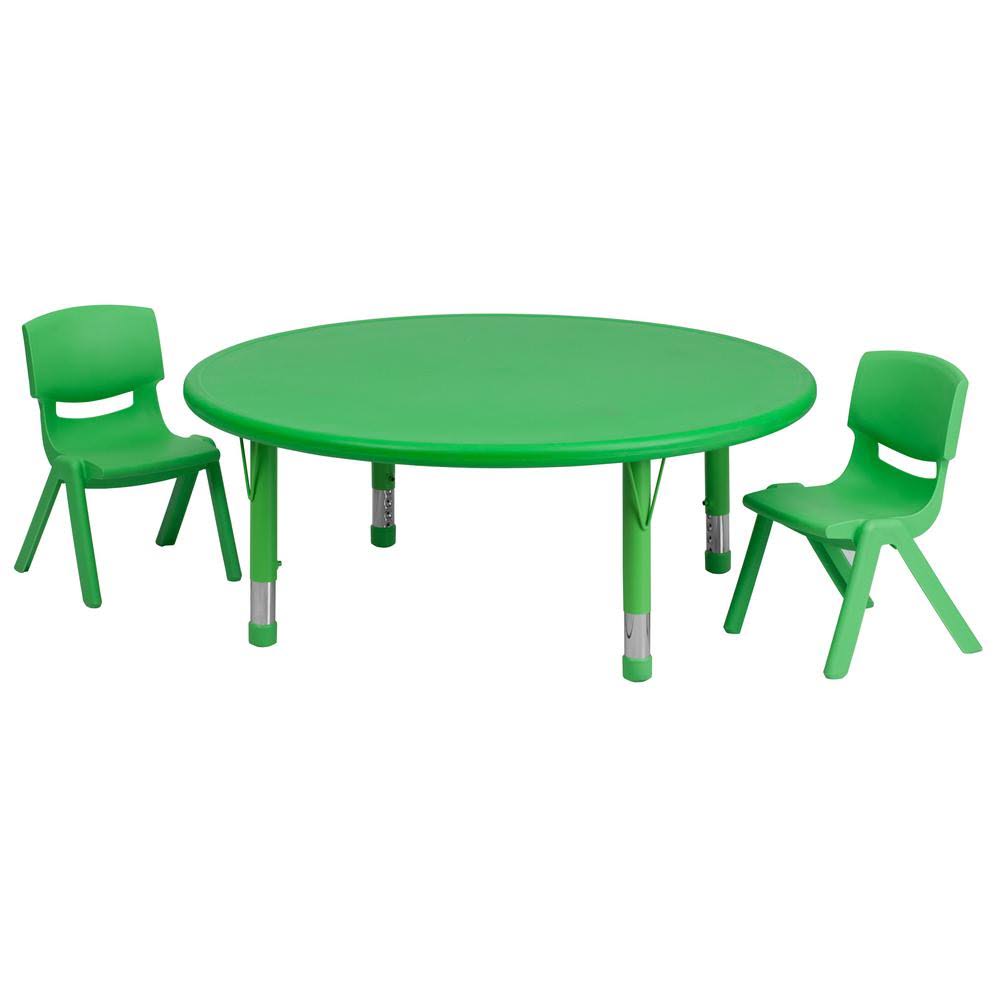 Green 3-Piece Table and Chair Set G6362