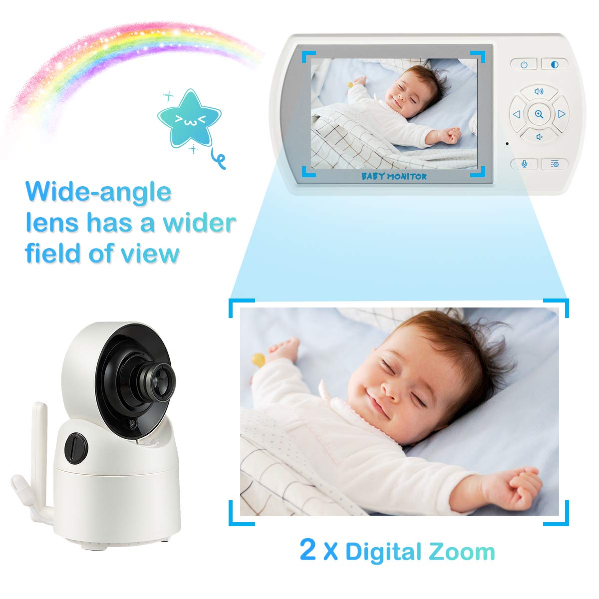 3.5'' LCD Video Baby Monitor with Night Vision X34207