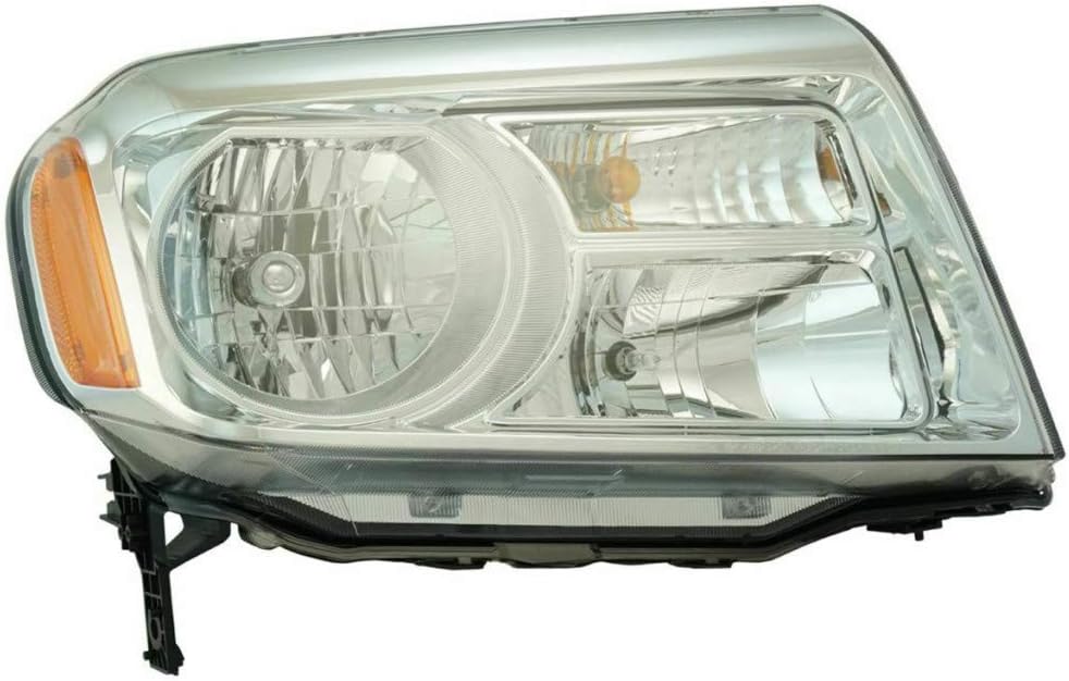 Headlight Assembly for 2012 2013 2014 Honda Pilot Driver and Passenger Side with Bulbs D164582