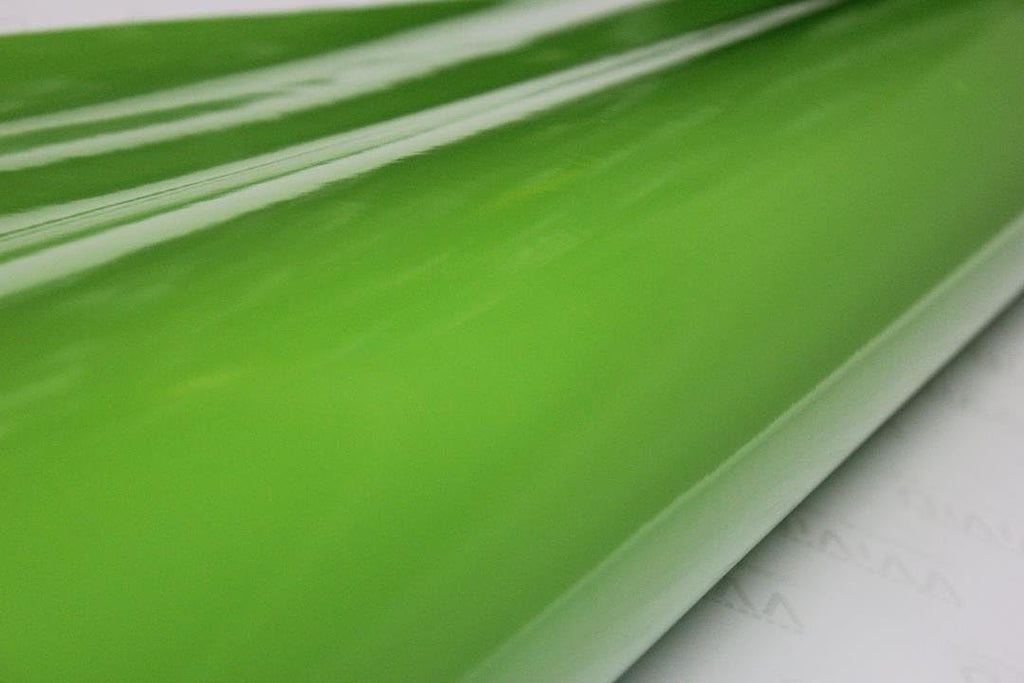 Lime Green Gloss Car Wrap Vinyl Roll with Air Release 3mil (6ft x 5ft) Pack of 2 V3075