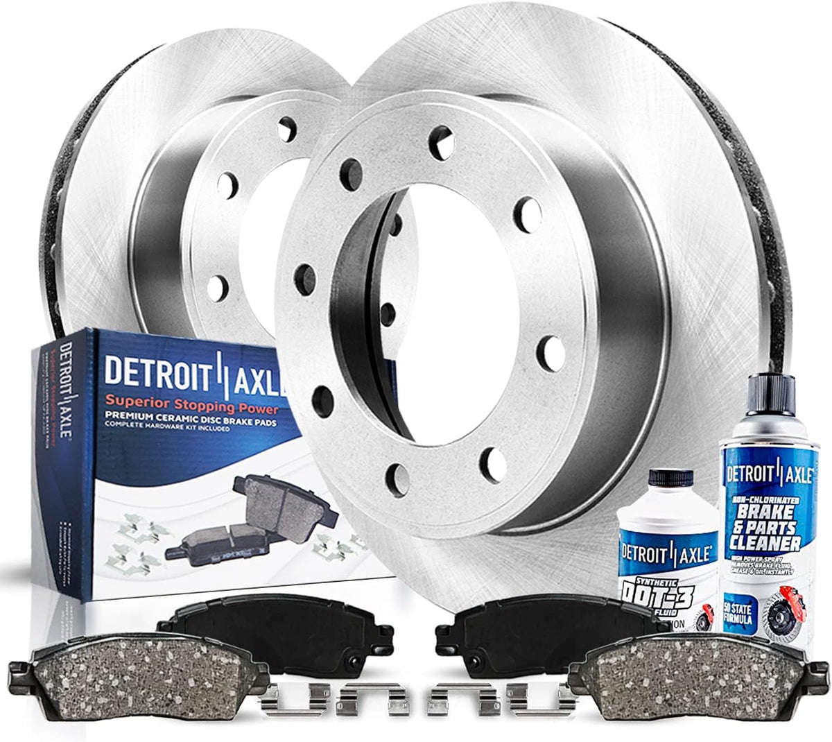 Front Disc Rotors and Brake Pads Replacement 6pc Set A786537