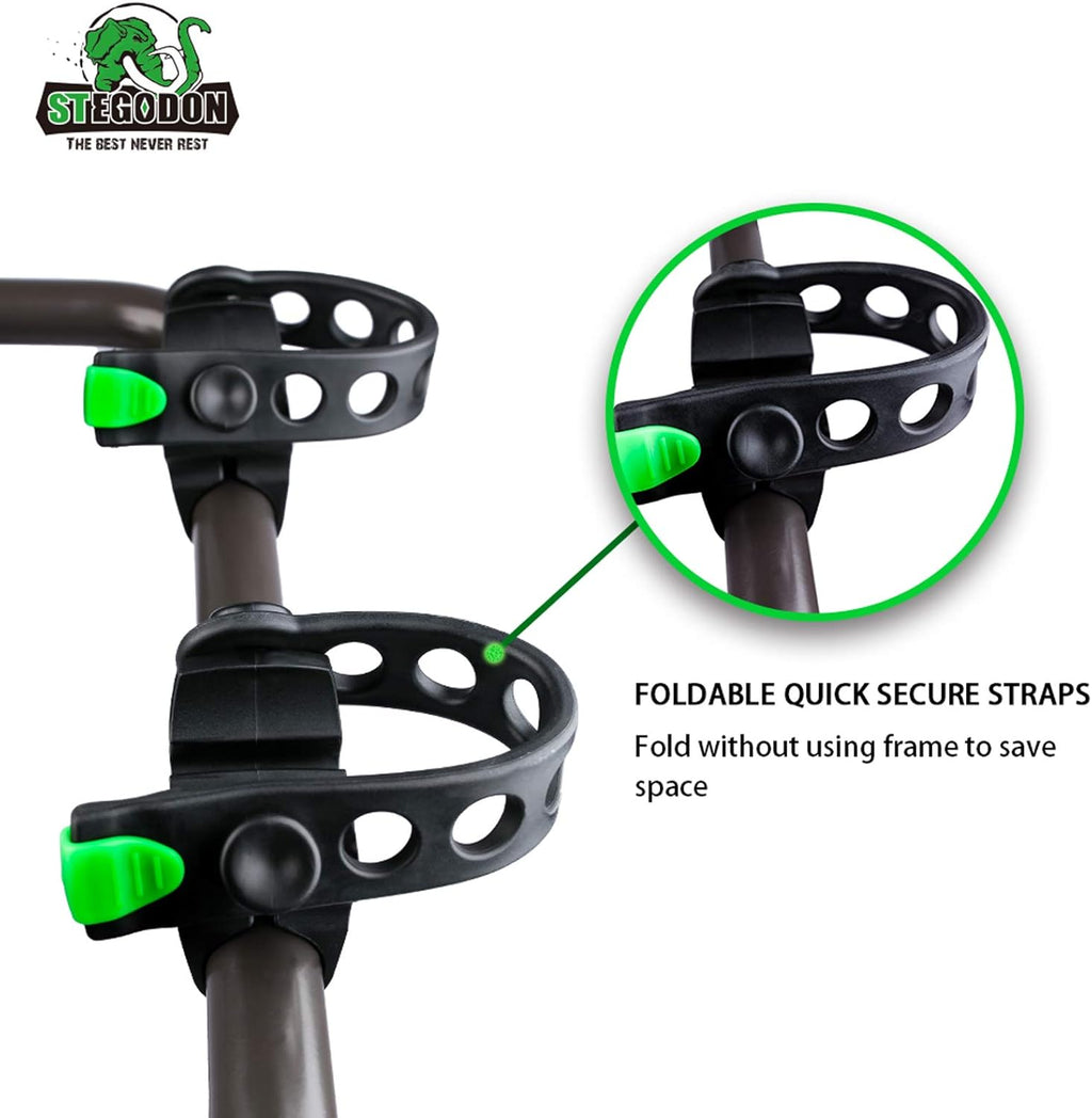 2 Bike Hitch Rack 2'' Hitch Receiver Heavy Duty Bicycle Carrier Racks Hitch Mount Double Foldable Rack Pack of 2 V898345
