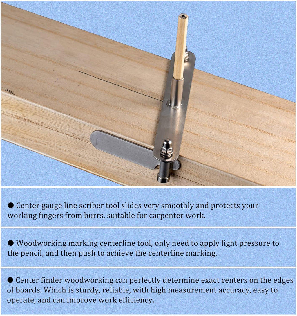 Center Line Scriber Marking Gauge Woodworking Tool Pack of 2 Y733