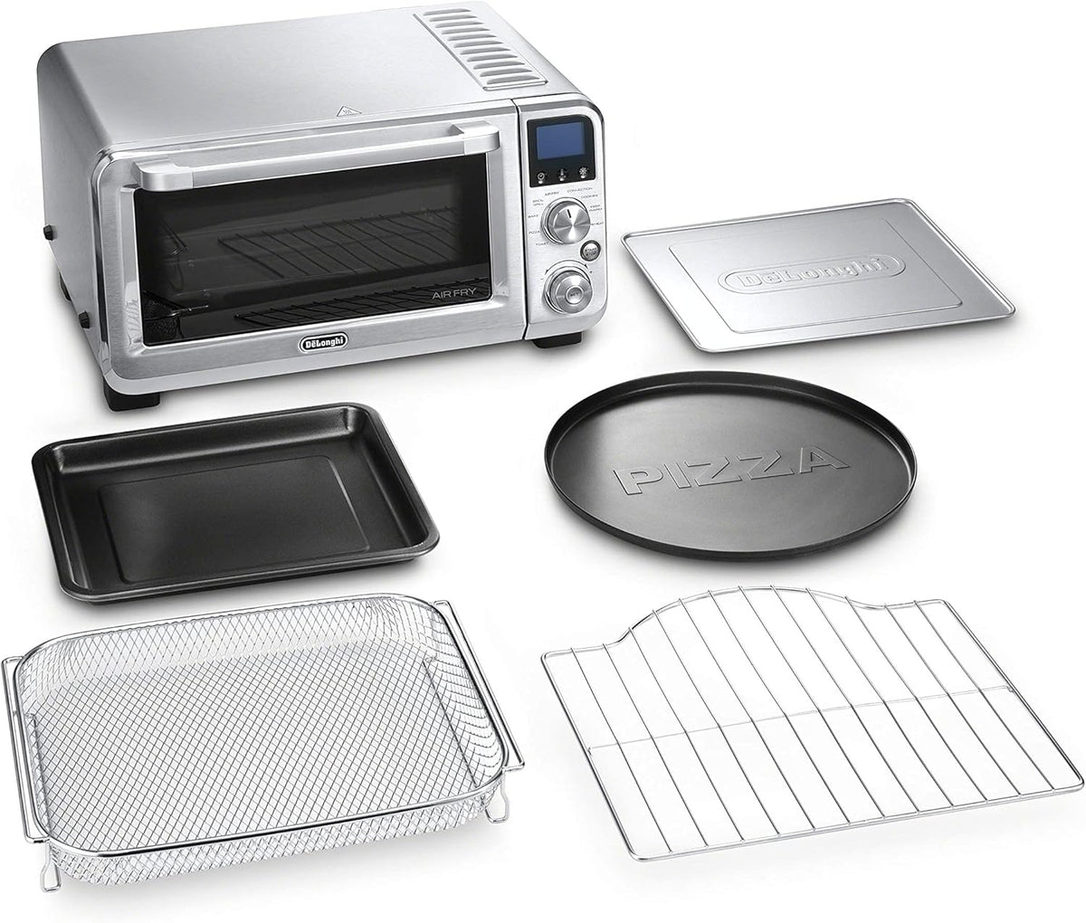 Stainless Steel 9-in-1 Digital Air Fry Convection Toaster Oven with Cooking Accessories H2488