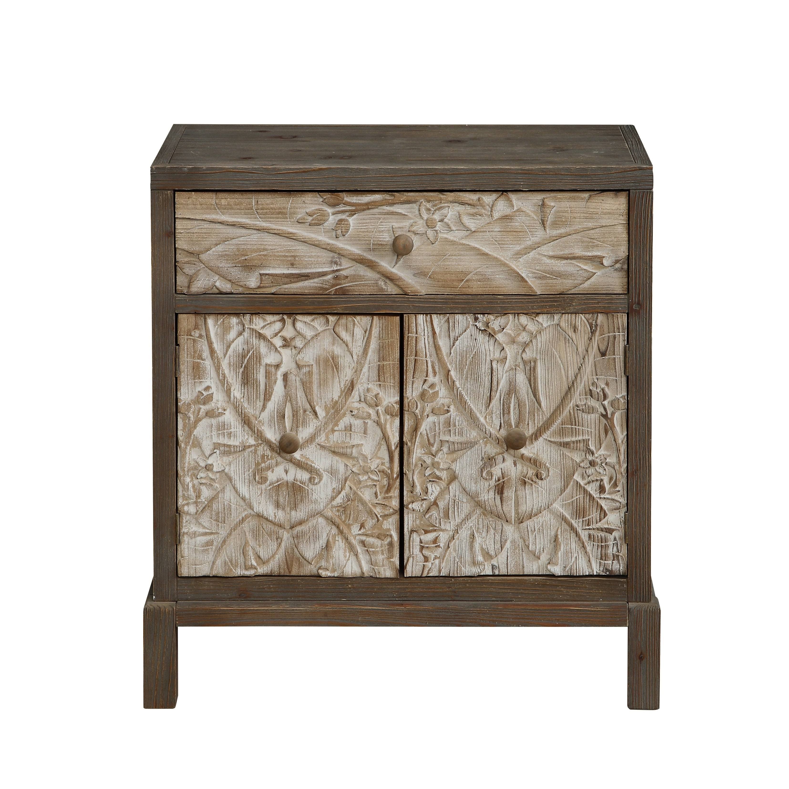 Natural One Drawer Two Door Cabinet G914089