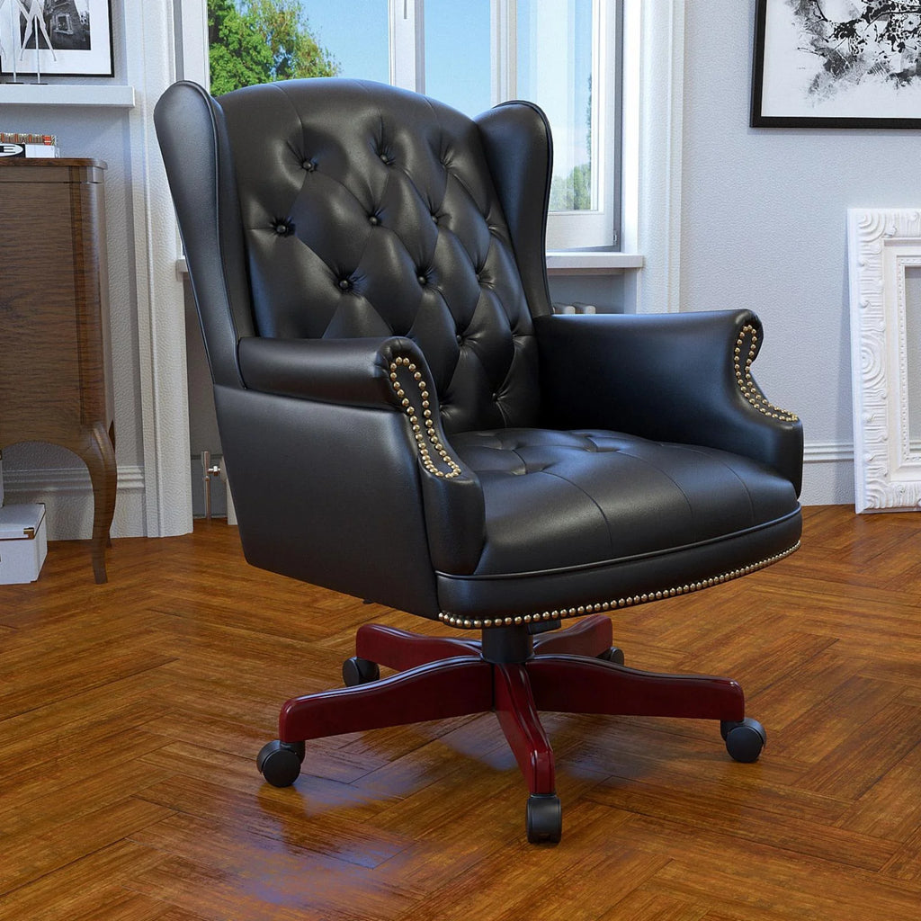 Black Wingback Desk Chair R187