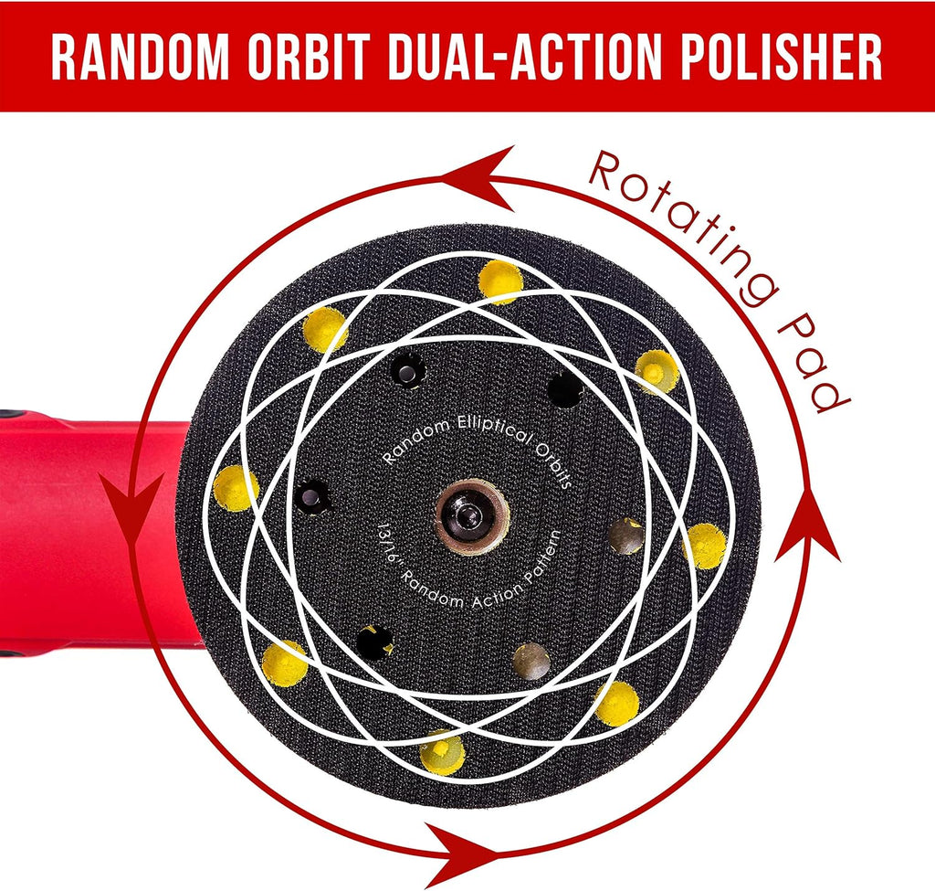 6" Variable Speed Random Orbit Dual-Action Polisher, 8 Amps, Pack of 2 H4847