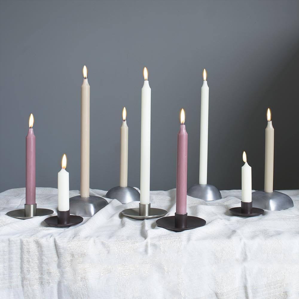 12 Pc Pure White Tapers Candles W3244