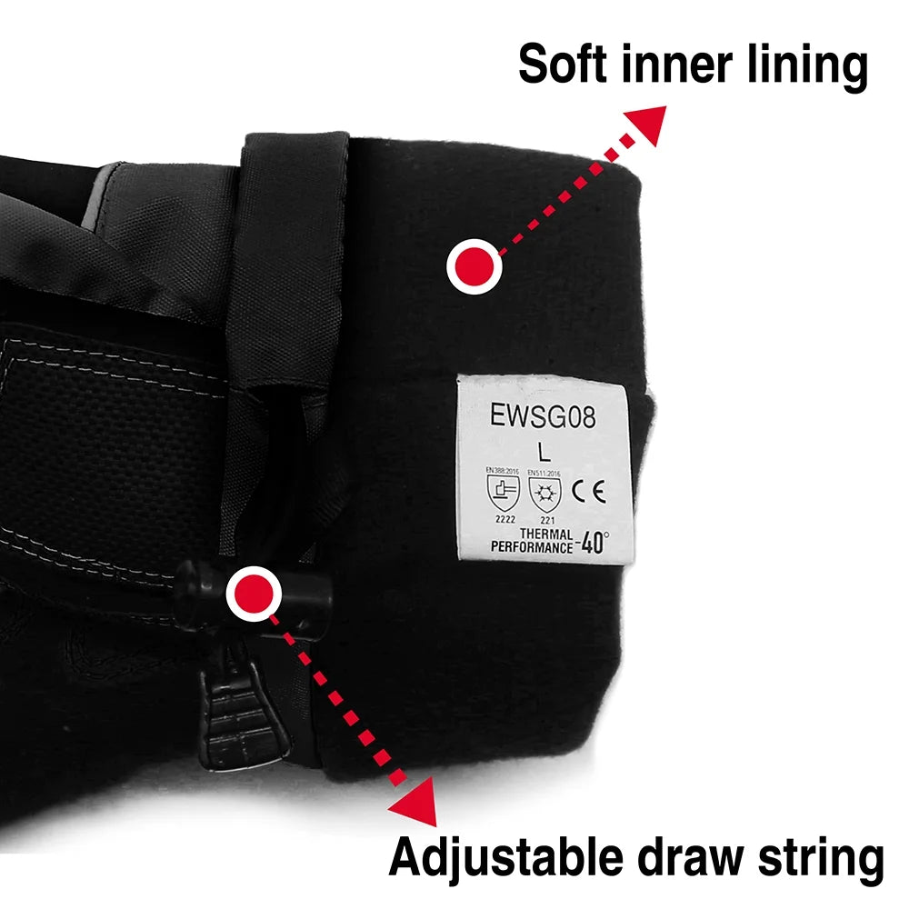 Waterproof Ski Gloves, 3M Thinsulate Winter Gloves (M, Black) A5207