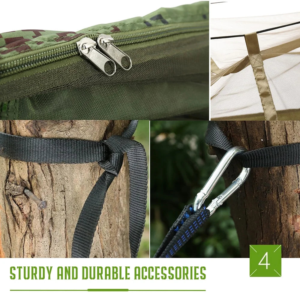 Camping Hammock with Mosquito Net and Tree Straps R151089