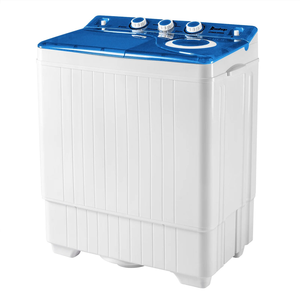 Semi-automatic Twin Tub Washing Machine, 26Lbs, White&Blue G9526