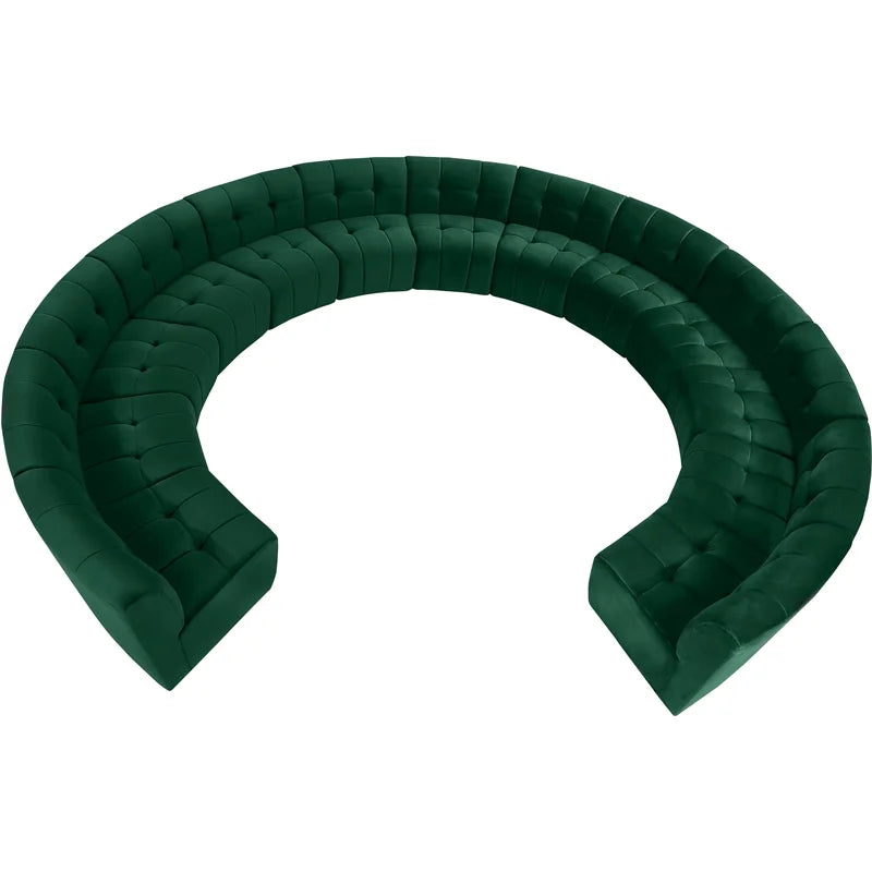 Green Velvet Sectional Sofa G68608