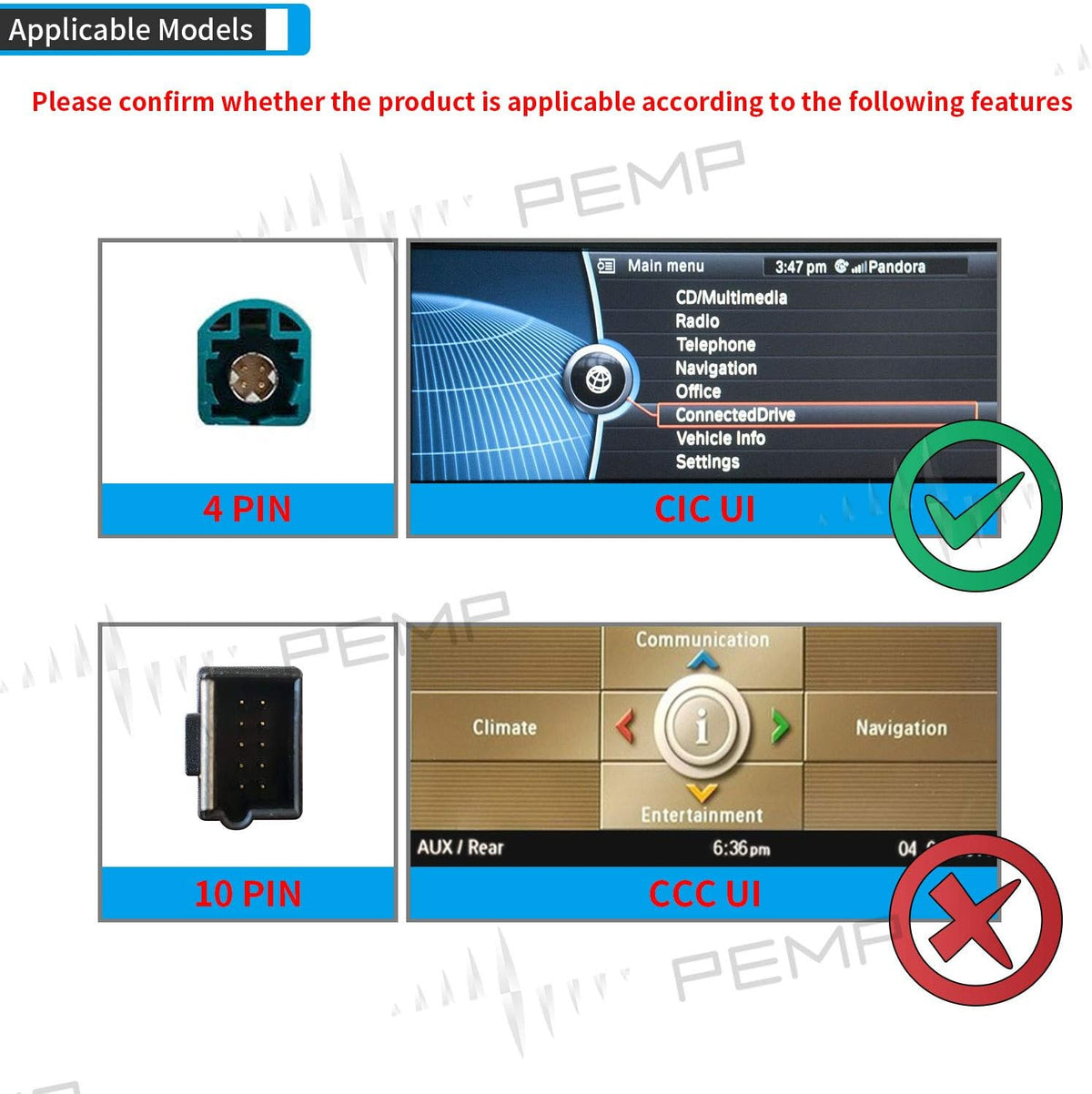 BMW E60 E90 CIC Android Carplay Screen, 8-core 4GB+64GB Android Auto Display B181