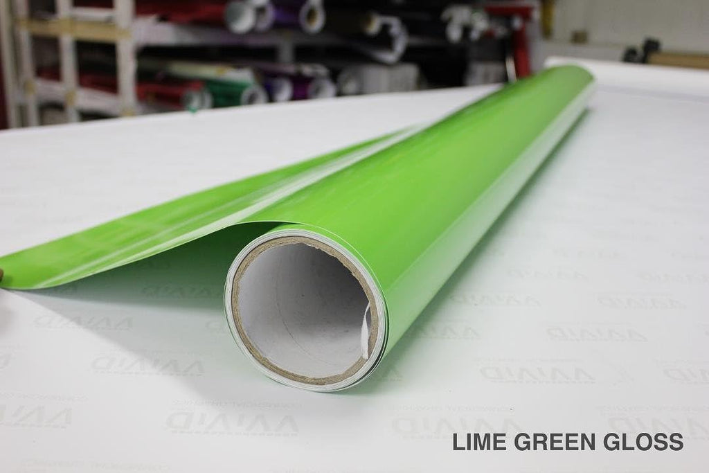 Lime Green Gloss Car Wrap Vinyl Roll with Air Release 3mil (6ft x 5ft) Pack of 2 V3075
