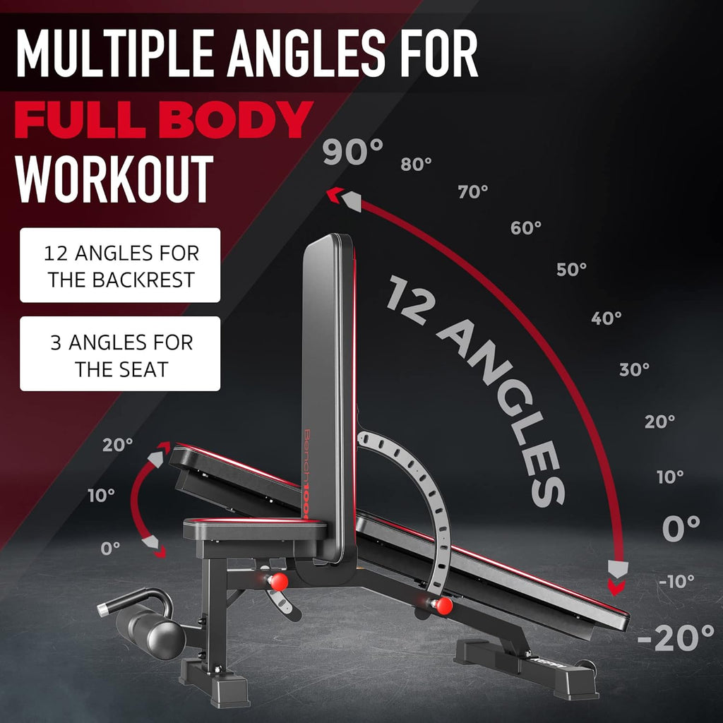 Adjustable Weight Bench Press Set for Home Gym Strength Training M2545