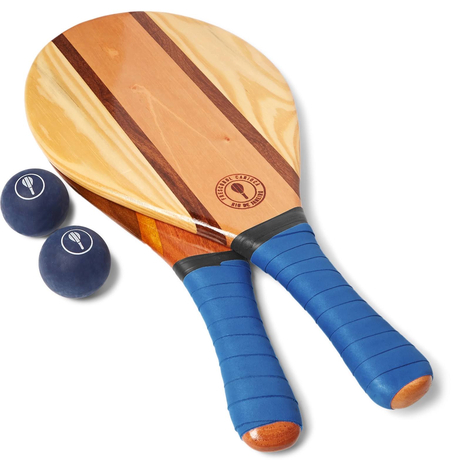 Blue Wooden Beach Bat and Ball Set X82752