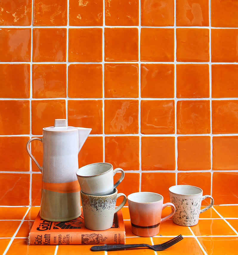 Set of 4 Multicoloured Mugs V480