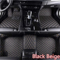 Waterproof Car Floor Mats (Black Beige) F346