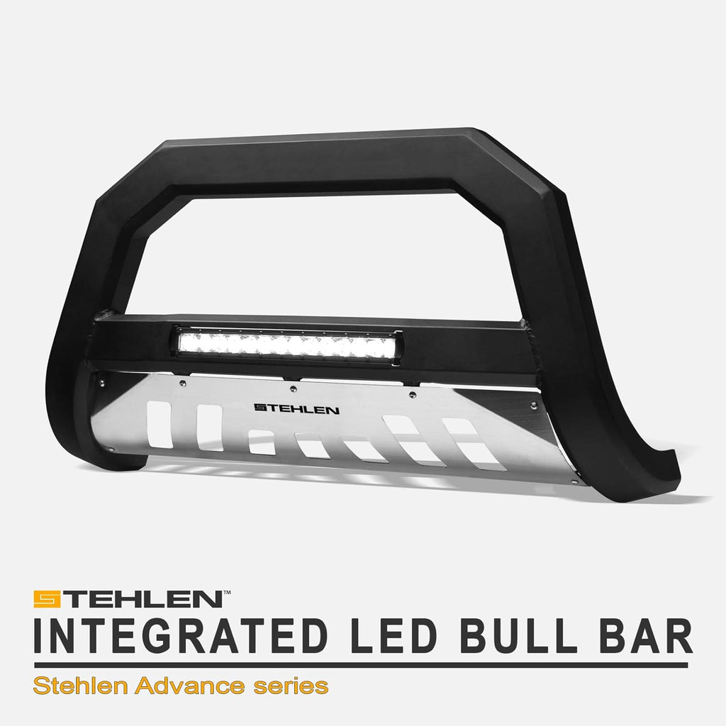 Matte Black Aluminum LED Bull Bar with Skid Plate M651