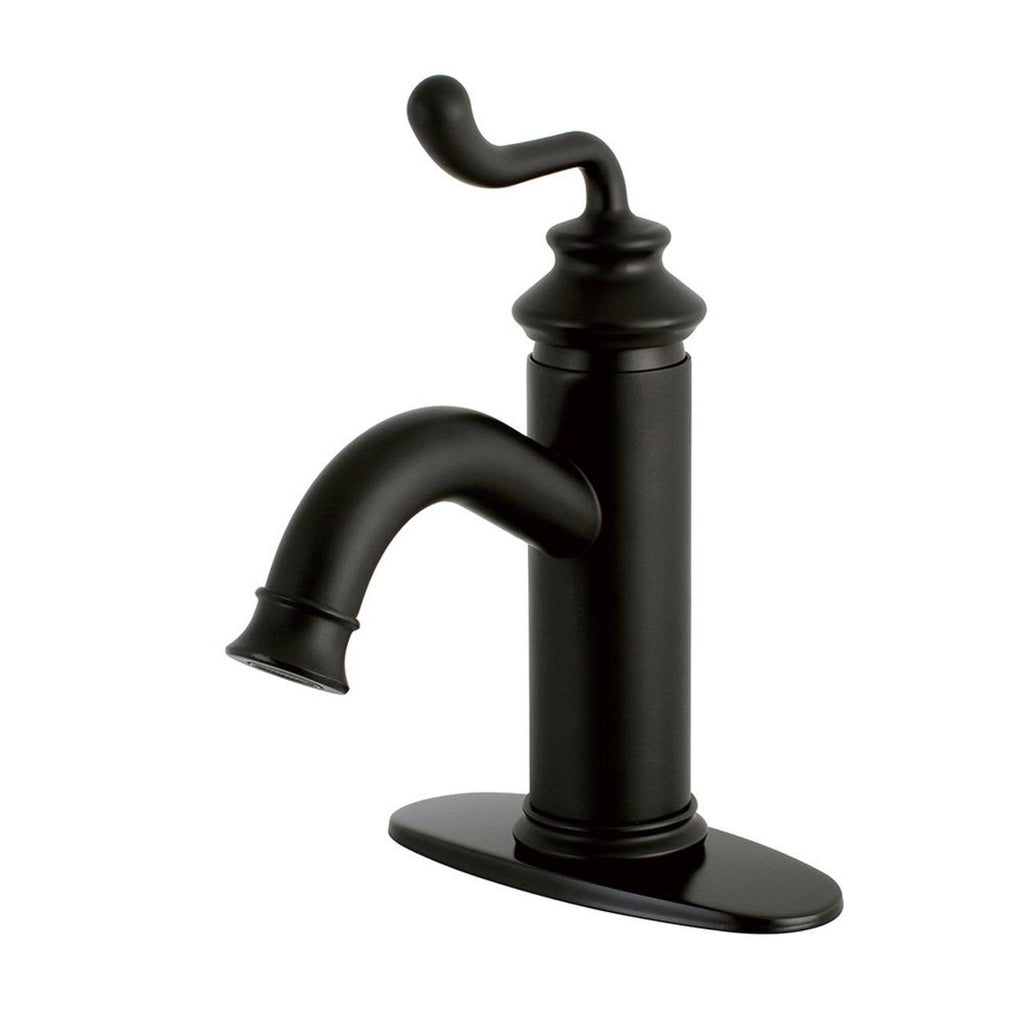 Matte Black Single-Handle Bathroom Faucet J85433